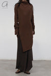 Marc le bihan long net eye skirt 2752 Terre
